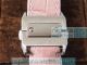 Swiss 7750 Automatic Replica Cartier Santos 100 Pink Leather Strap Watch (6)_th.jpg